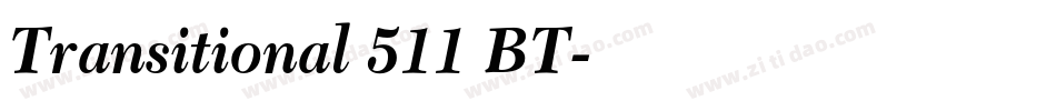 Transitional 511 BT字体转换